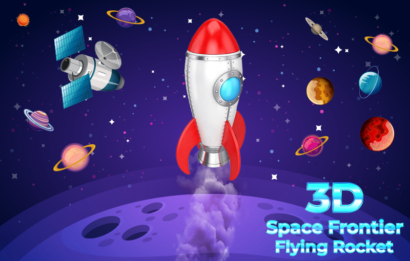 Space Frontier Flying Rocket 3D