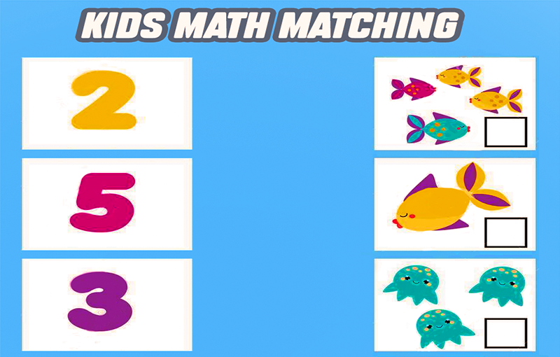 Kids Math Matching Game